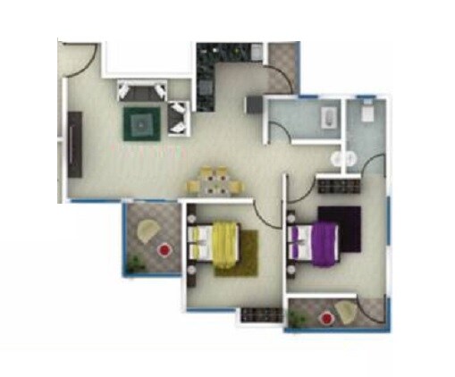 2 BHK 699 Sq. Ft. Apartment