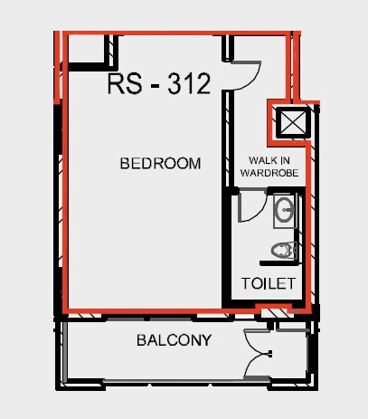 Floor plan of 1350 Sq. Ft. Studio in Panchshil Soho, Pune