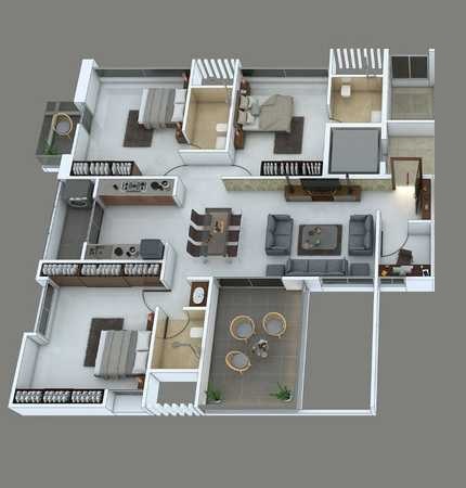 3 BHK 1052 Sq. Ft. Apartment in Pandit Javdekar Anjali