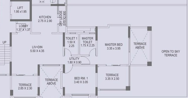 Paranjape Crystal Tower 2 BHK Layout