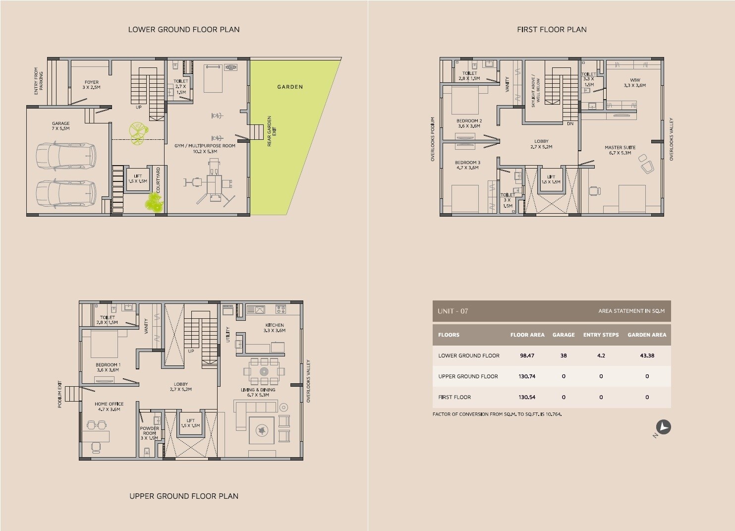 Floor plan of 4 BHK 3872 Sq. Ft. Villa in Paranjape Forest Trails The Cliff Residences, Pune