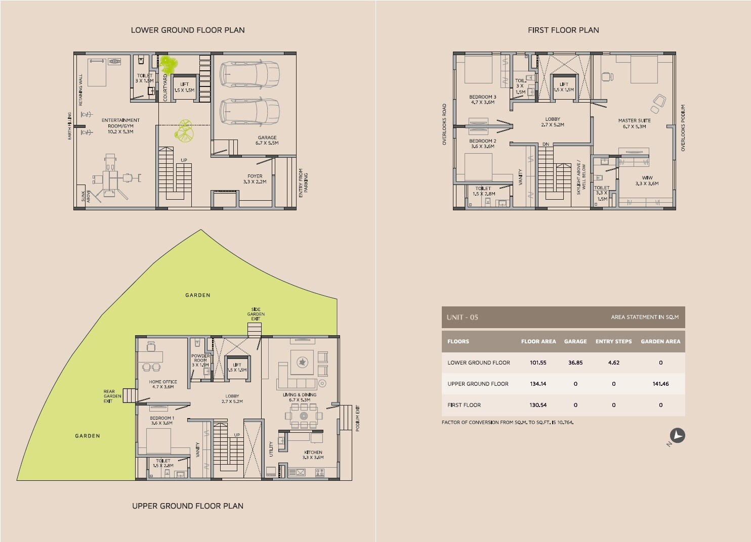 Floor plan of 4 BHK 3942 Sq. Ft. Villa in Paranjape Forest Trails The Cliff Residences, Pune