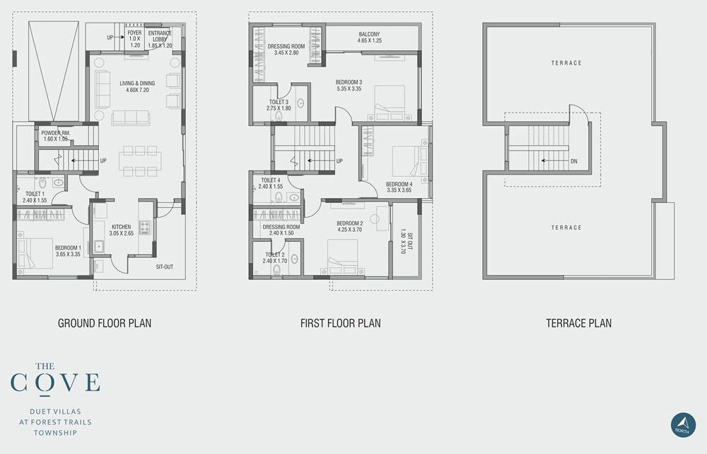 Floor plan of 4 BHK 2169 Sq. Ft. Villa in Paranjape Forest Trails The Cove, Pune