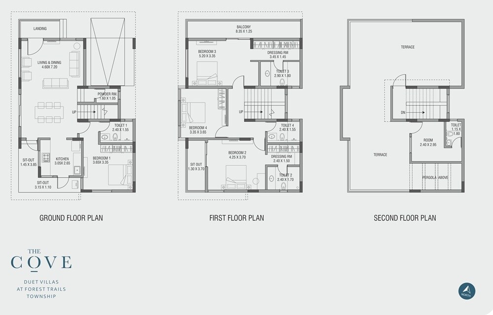 Floor plan of 4 BHK 2322 Sq. Ft. Villa in Paranjape Forest Trails The Cove, Pune