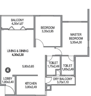  2 BHK Apartment at Paranjape Schemes Blue Ridge, Hinjewadi – for Rent