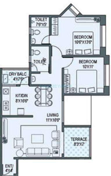 paranjape schemes gloria grace apartment 2bhk 994sqft 11389