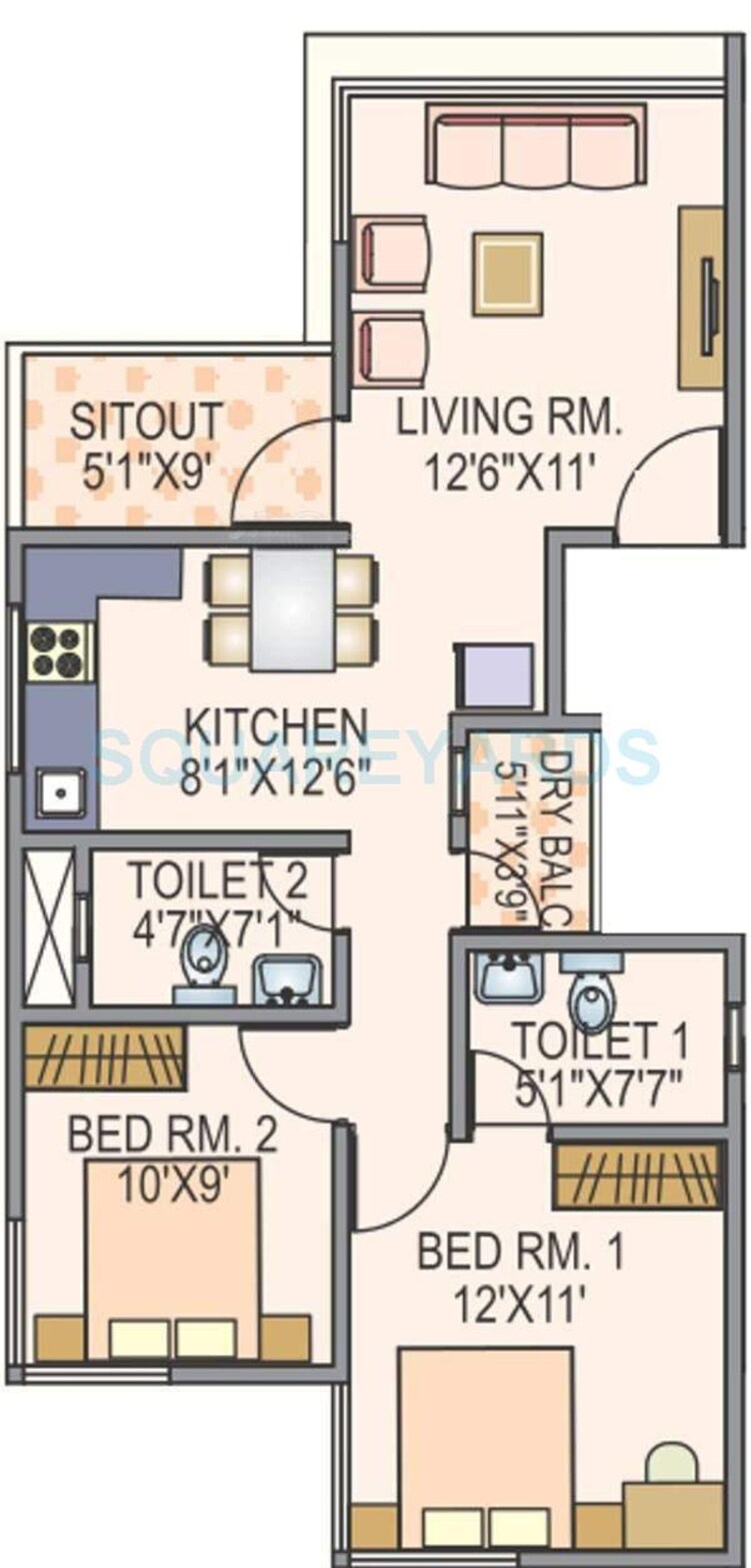 paranjape schemes pebbles apartment 2bhk 1160sqft 20203219193244