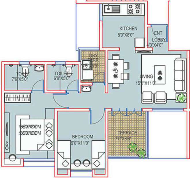 paranjape schemes richmond park apartment 2bhk 910sqft71