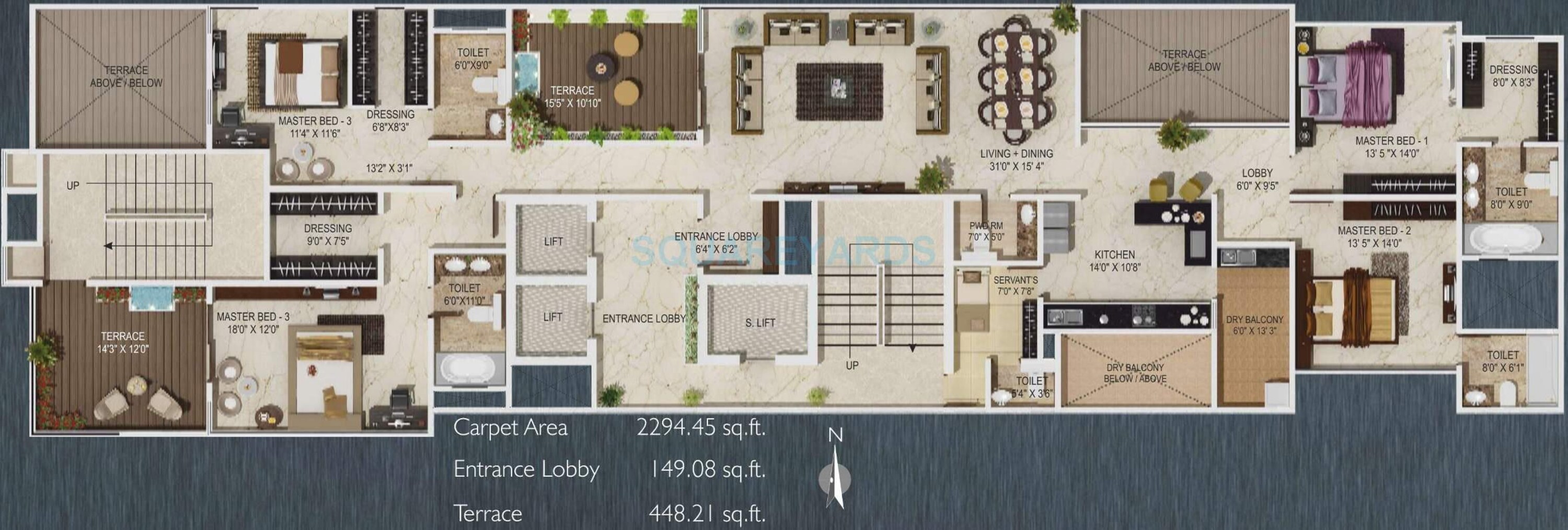 paranjape schemes sky one apartment 4bhk 3727sqft 11012