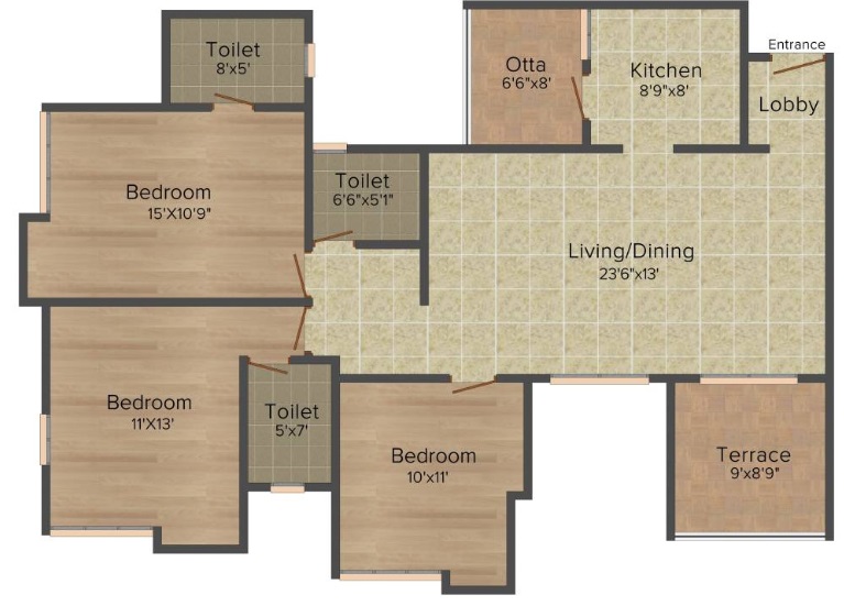 paranjape swapna samrat apartment 3bhk 835sqft41