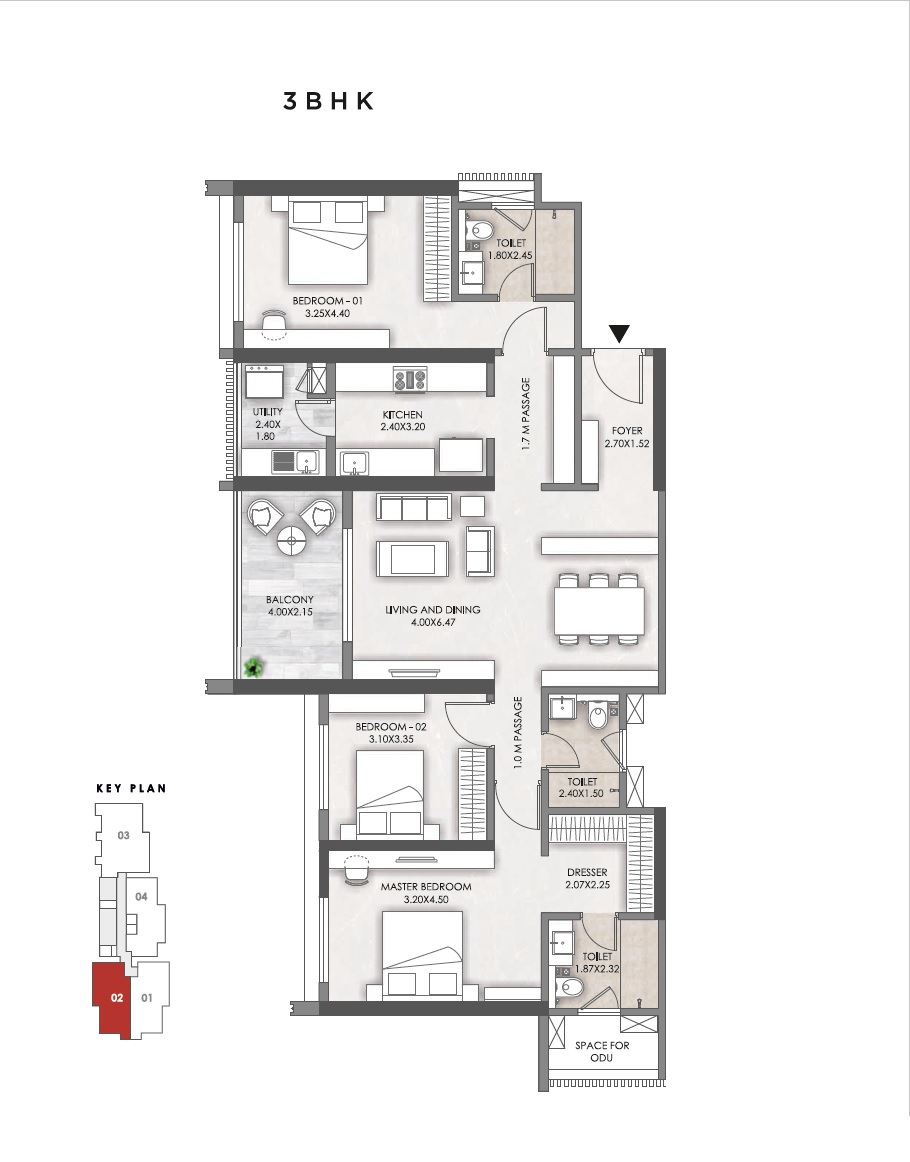 3 BHK 1388 Sq. Ft. Apartment in Paranjape The Altius