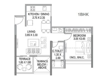  1 BHK Apartment at Paranjape Trident Towers, Wakad – for Rent