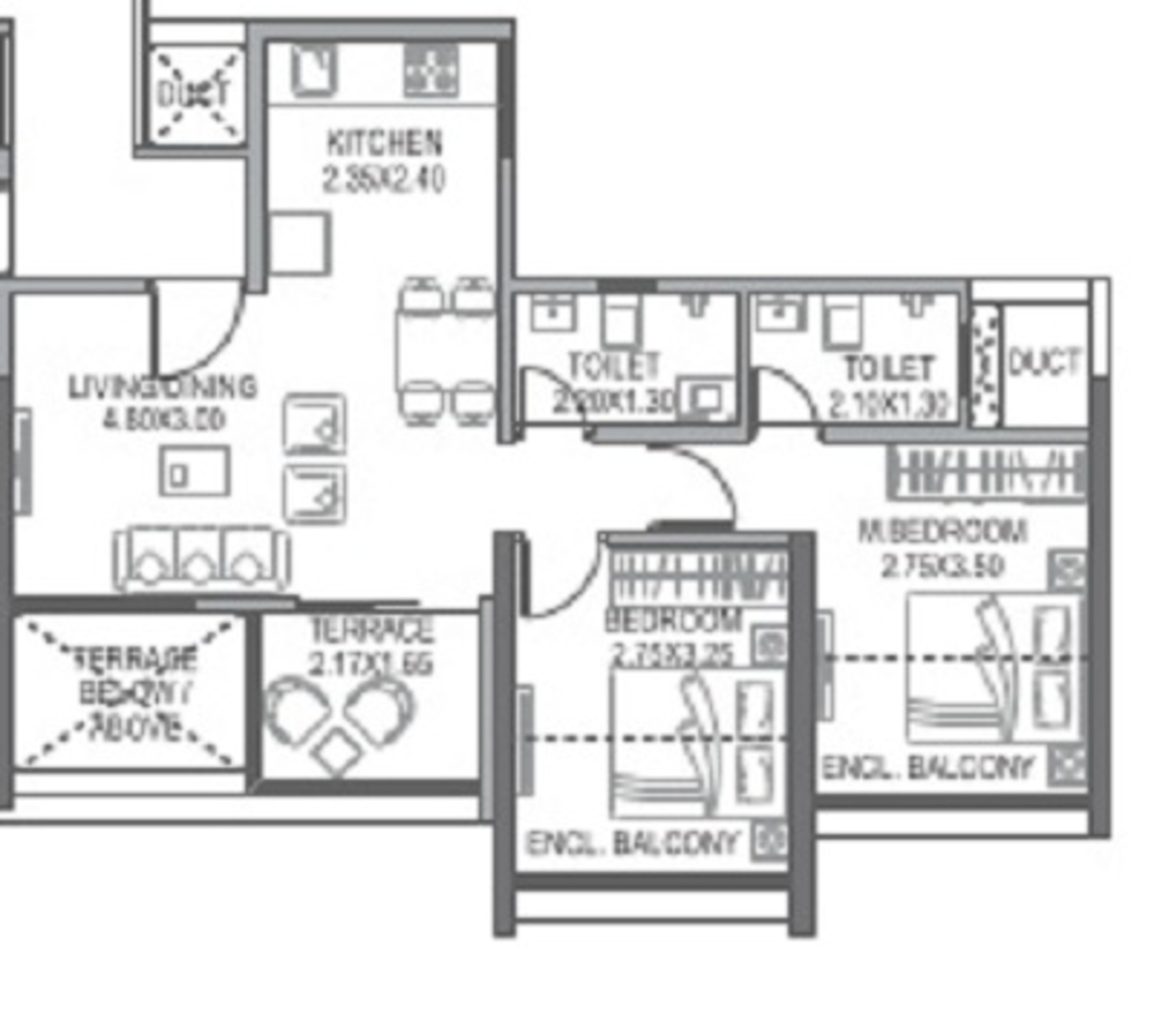 paranjape trident towers apartment 2 bhk 658sqft 20213209143219