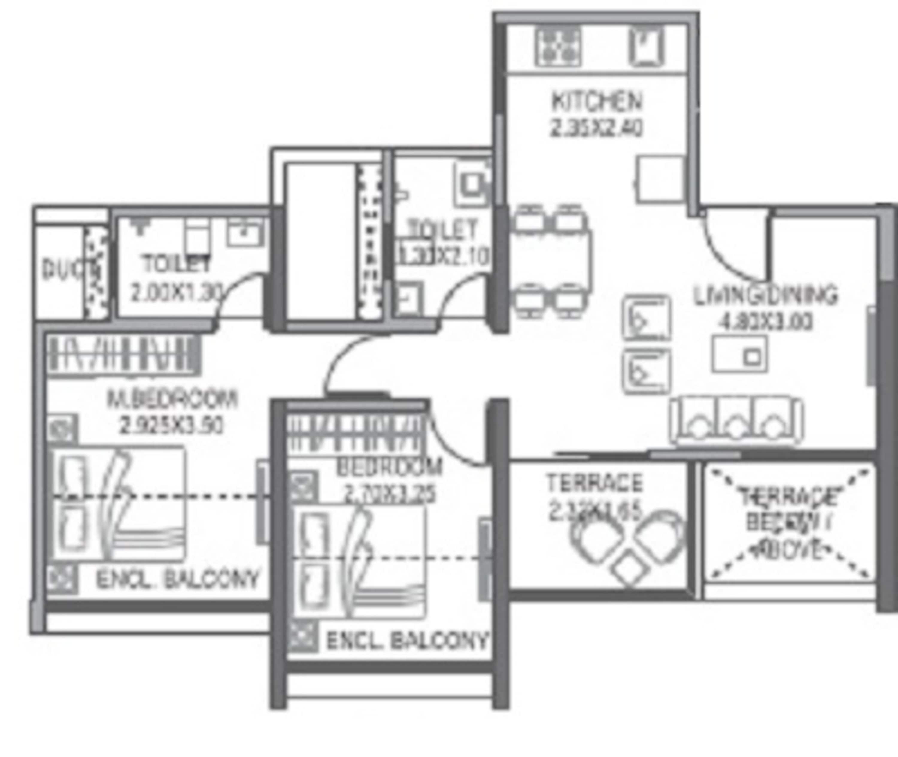 paranjape trident towers apartment 2 bhk 686sqft 20213109143159