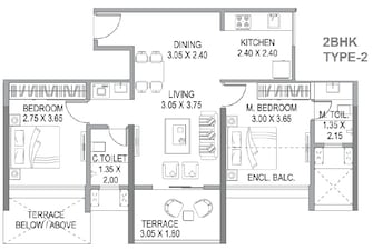 2 BHK Apartment For Rent in Paranjape Trident Towers Bhagwan Nagar Pune  8056931