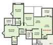 Paranjape Yuthika Apartment 3 BHK Layout