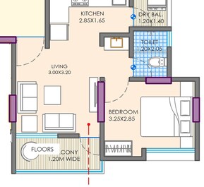 1 BHK 400 Sq. Ft. Apartment in Parmeshwari Vrindavan