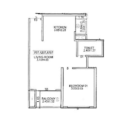 1 BHK 520 Sq. Ft. Apartment in Parth Kiona
