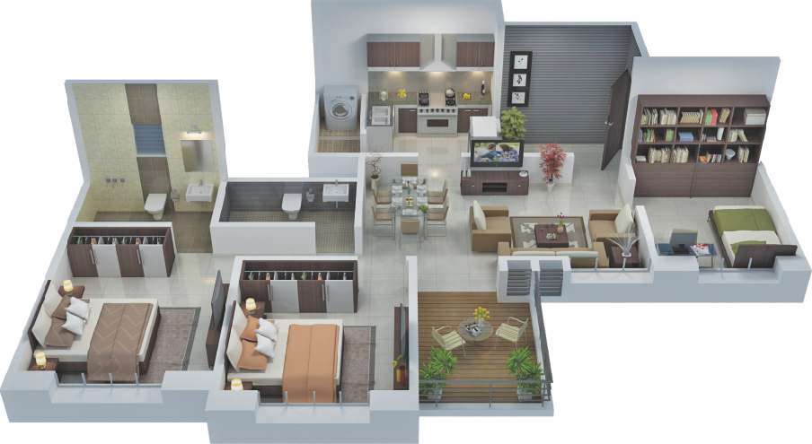 2 BHK 700 Sq. Ft. Apartment in Pate Life Montage