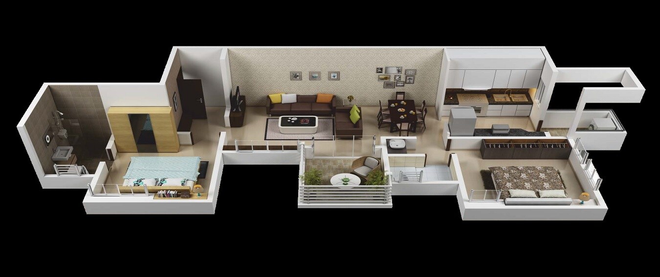 2 BHK 700 Sq. Ft. Apartment