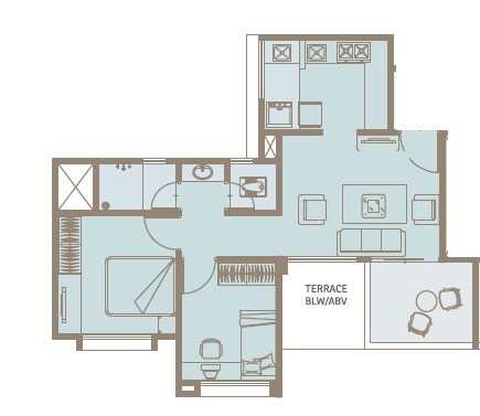 1 BHK 374 Sq. Ft. Apartment