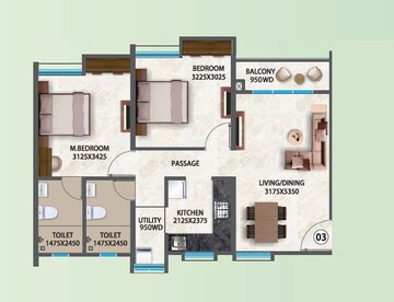  2 BHK Apartment at Pegasus Megapolis Serenity, Hinjewadi – for Rent