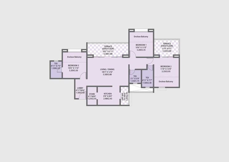 Other, pethkar-siyona 3 Bedroom 1100 Sq.Ft. Apartment In Punawale Pune 8673509