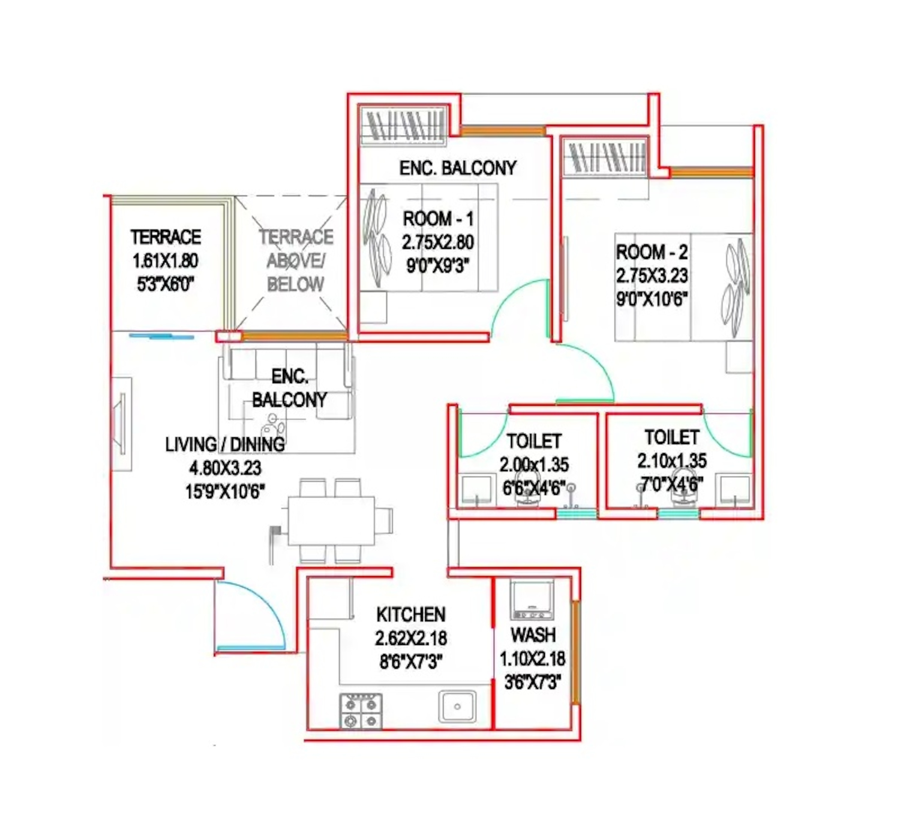 pharande kairosa apartment 2 bhk 491sqft 20242511182534
