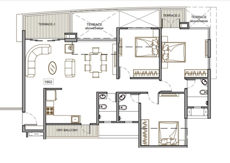 Other, pharande-puneville 3 Bedroom 1172 Sq.Ft. Apartment In Punawale Pune 9274262