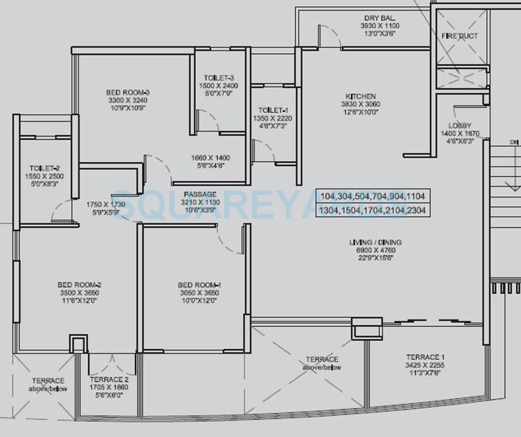 Other, pharande-puneville 3 Bedroom 1950 Sq.Ft. Apartment In Punawale Pune 9052464