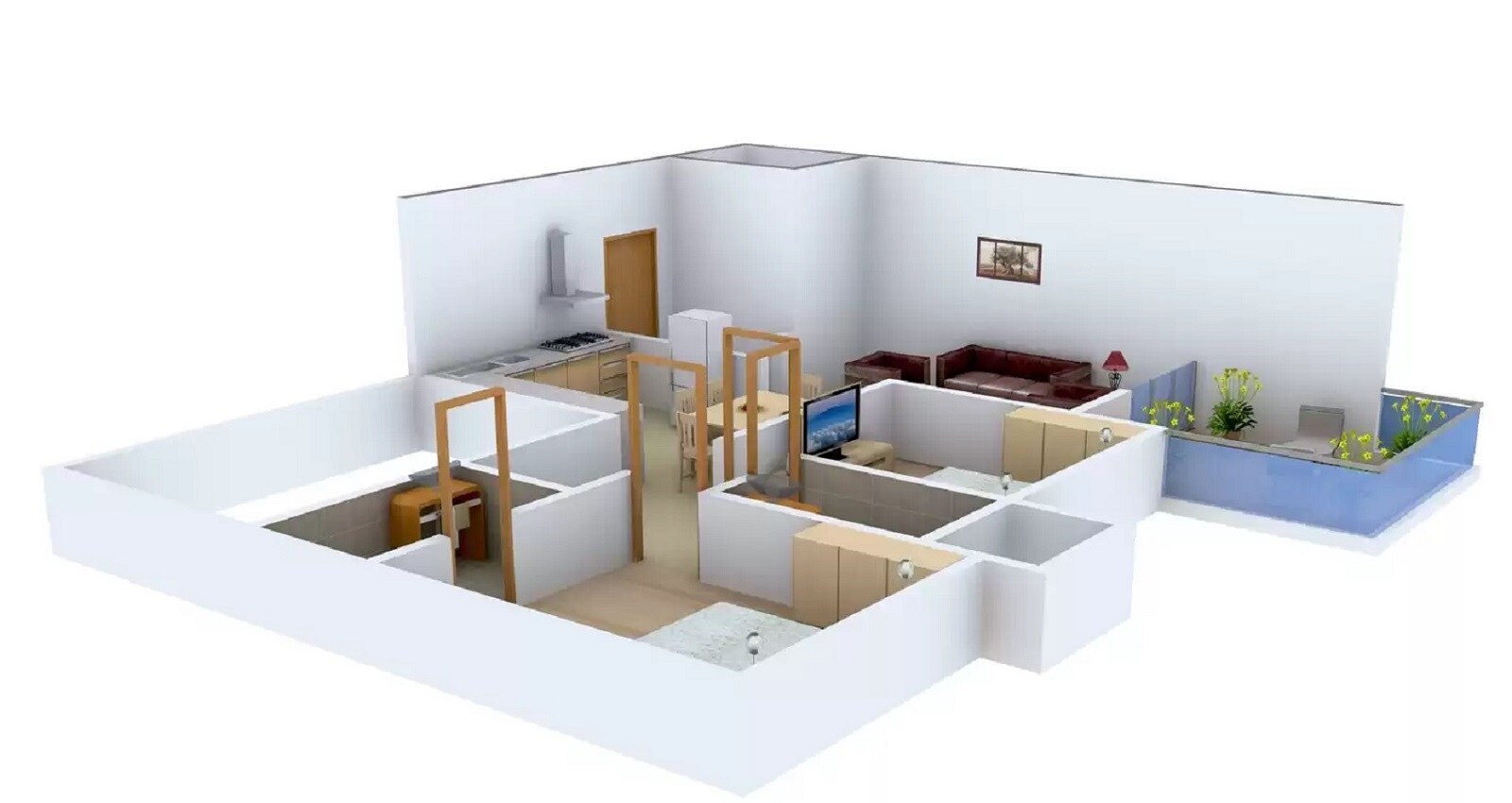 Other, pinnac-barate-empire 2 Bedroom 1010 Sq.Ft. Apartment In Karve Nagar Pune 9124518