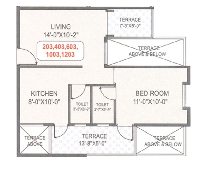 1 BHK 678 Sq. Ft. Apartment in Polite Harmony