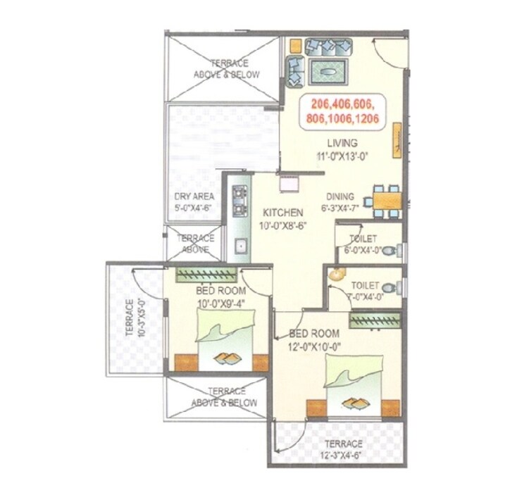 polite harmony apartment 2 bhk 975sqft 20244912164947
