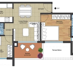 1 BHK 759 Sq. Ft. Apartment in PRA East Avenue