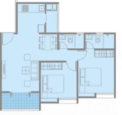 2 BHK 632 Sq. Ft. Apartment