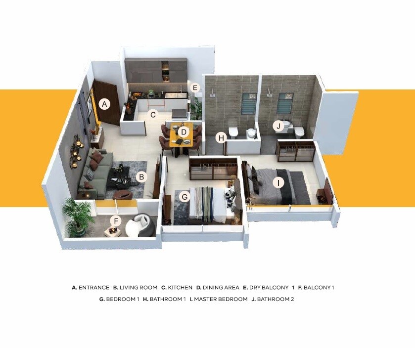 2 BHK 700 Sq. Ft. Apartment