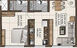 1 BHK 550 Sq. Ft. Apartment