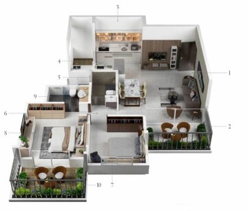  2 BHK Apartment at Prasun Sarvam, Kharadi – for Rent