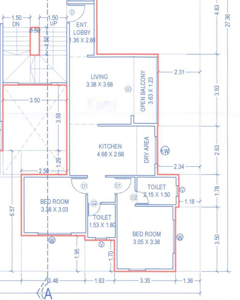 2 BHK 711 Sq. Ft. Apartment in Premanand CHS