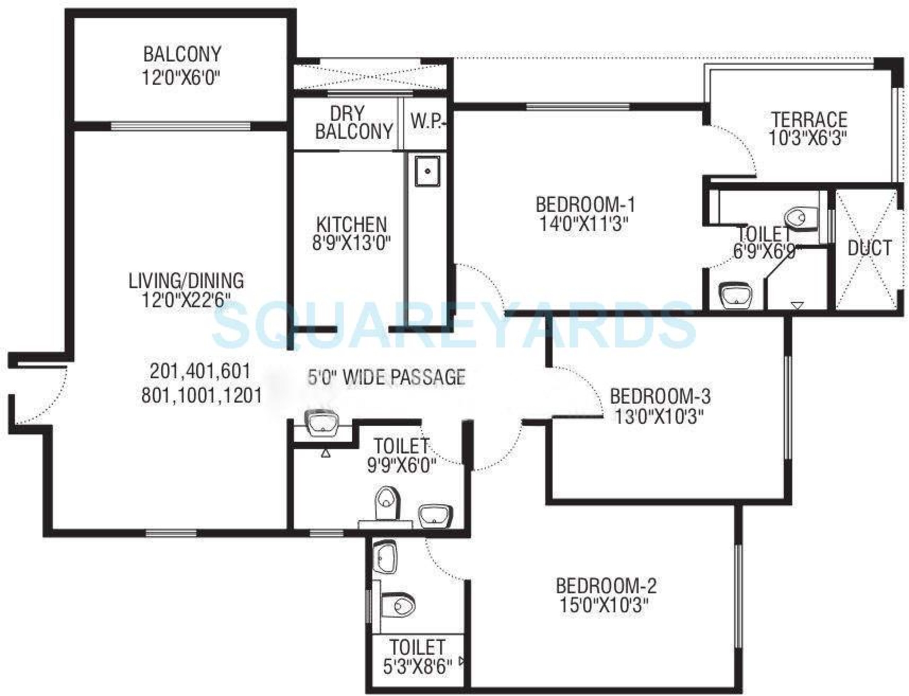 pride irene tower apartment 3bhk 1558sqft 11323