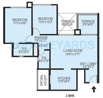 2 BHK Apartment For Rent in Pride Purple Park Turquoise Park Street Pune  7452080