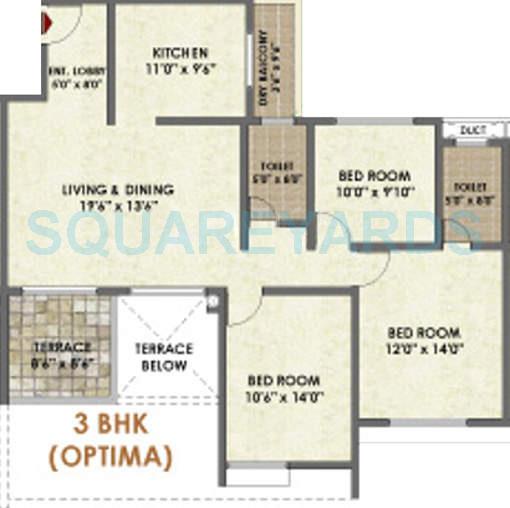 Other, pride-platinum 3 Bedroom 1350 Sq.Ft. Apartment In Baner Pune 8773483