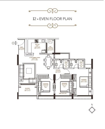  3 BHK Apartment at Pride Platinum, Baner – for Rent