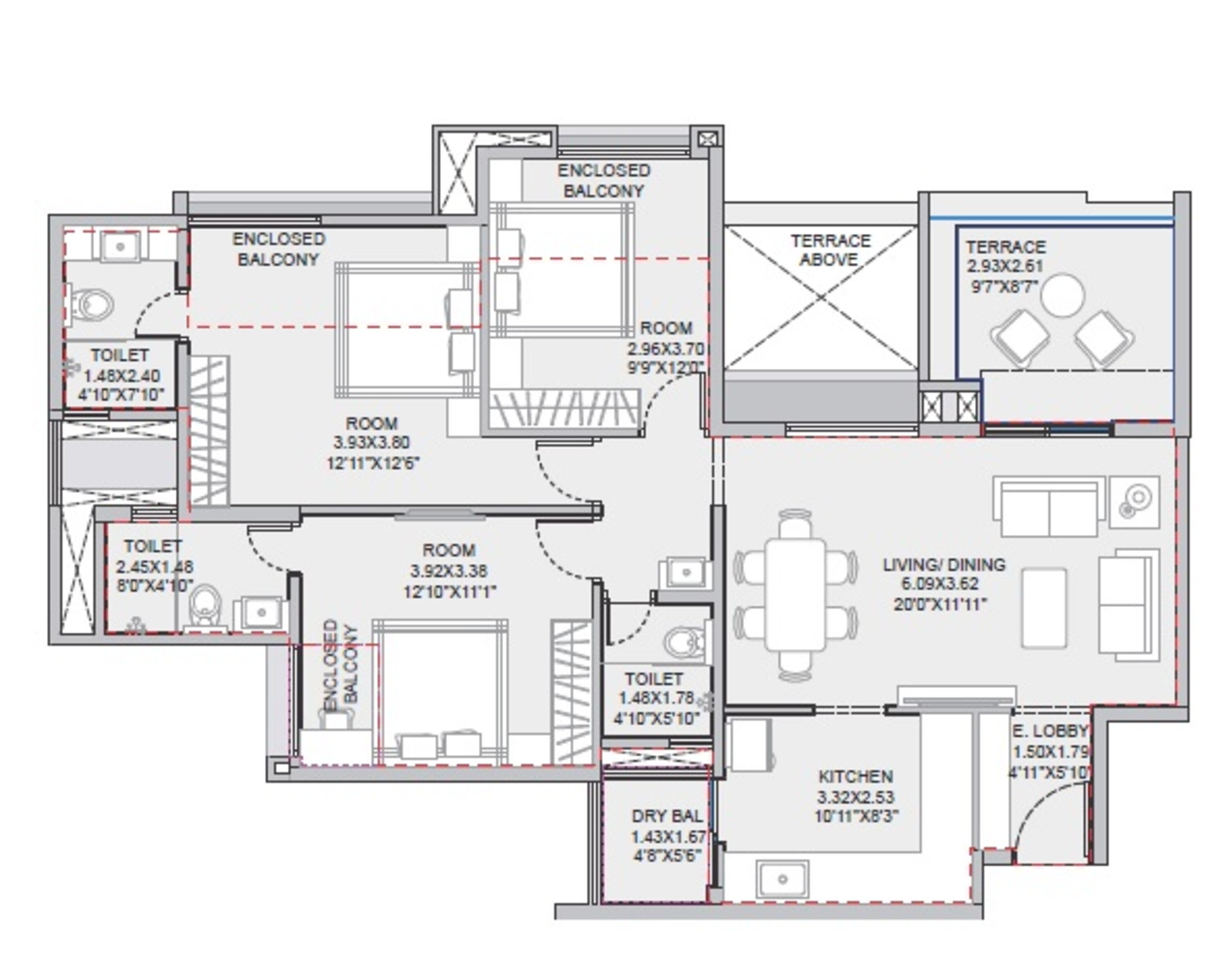 pride purple park landmark apartment 3 bhk 1177sqft 20220918120940