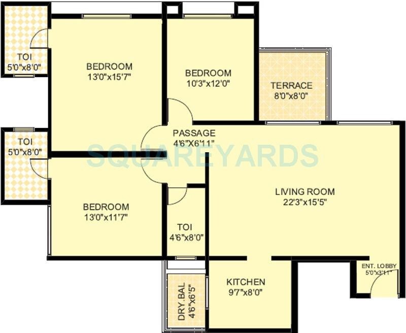 Other, pride-purple-park-xpress 3 Bedroom 1500 Sq.Ft. Apartment In Baner Pune 7450896