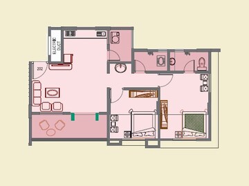  2 BHK Apartment at Pride Signum, Wakad – for Rent