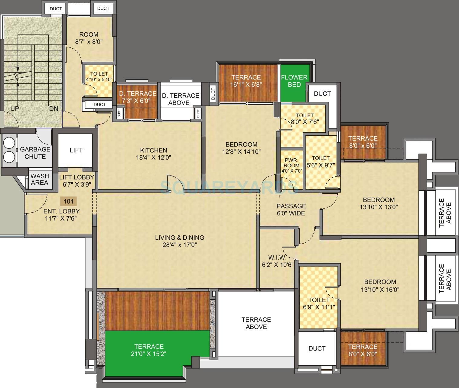 pride the spires apartment 3bhk 3433sqft 9895