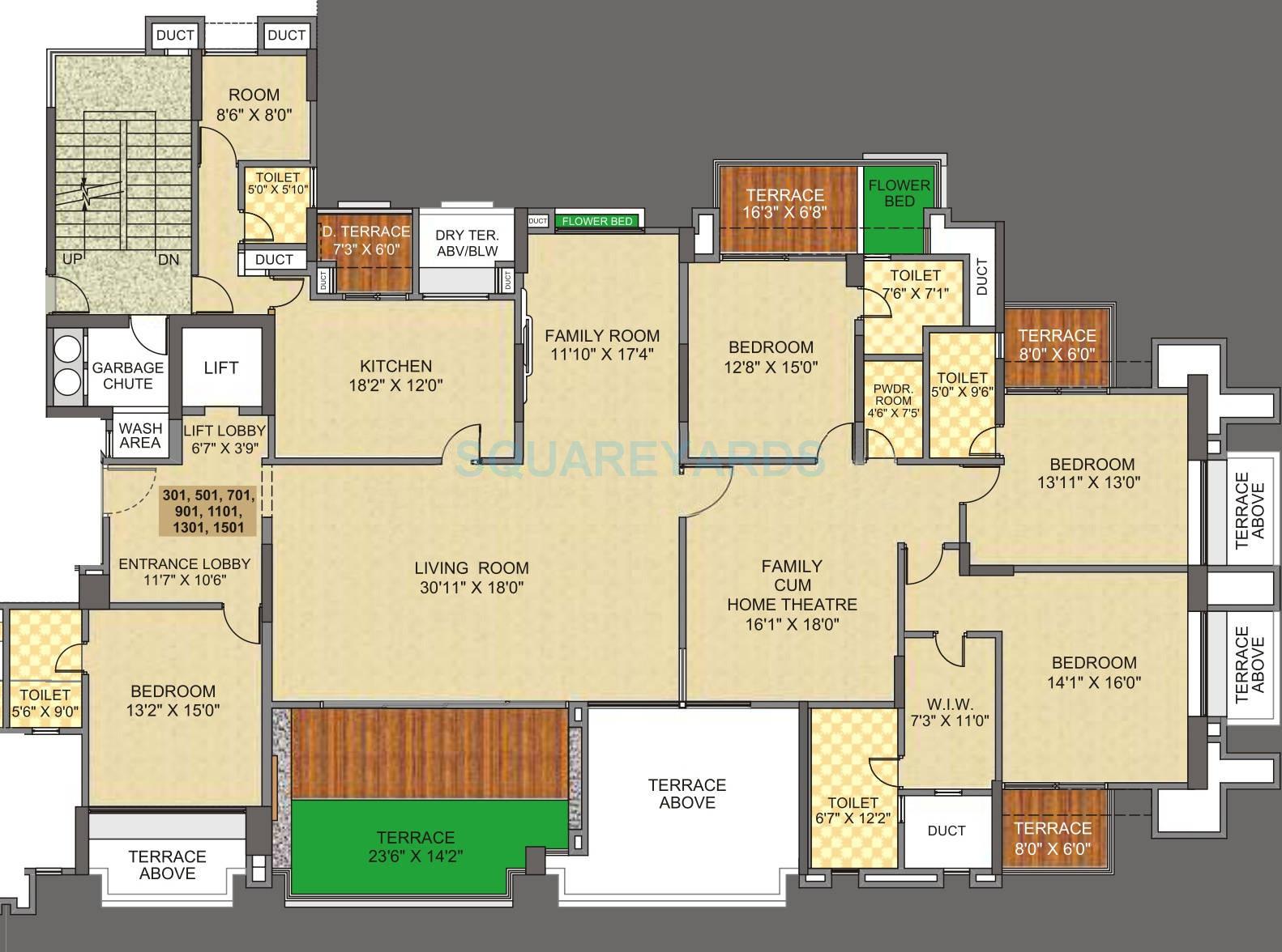 pride the spires apartment 4bhk 4585sqft 9901