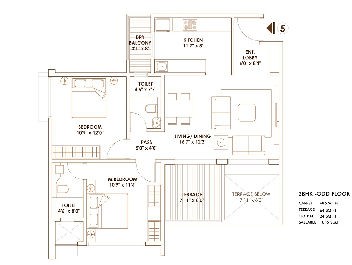 Pride World City Brooklyn Floor Plans - Charholi Budruk, Pune