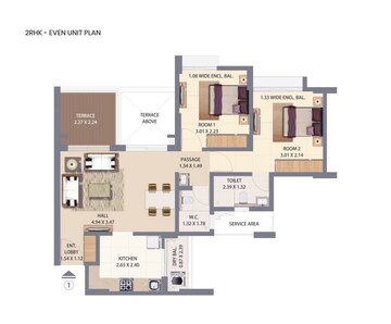  2 BHK Apartment at Pride World City Kingsbury, Charholi Budruk – for Rent